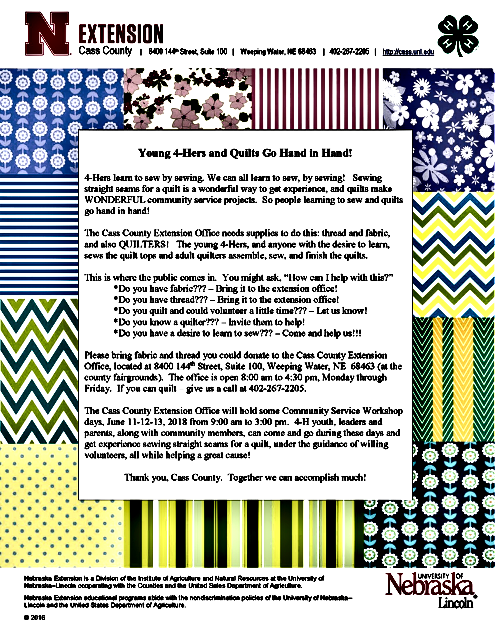 2018 05 30 4 H Quilters