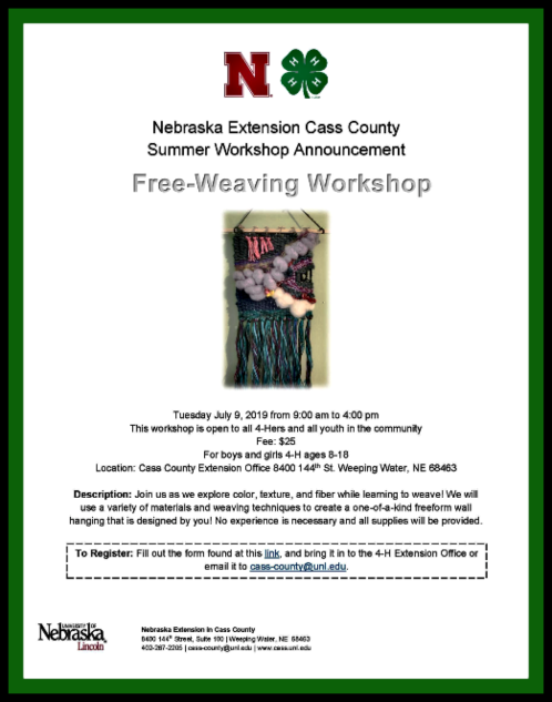 2019 06 26 4 H Free Weaving Workshop