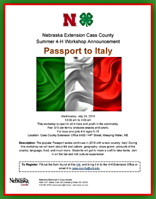 2019 06 26 4 H Passport to Italy