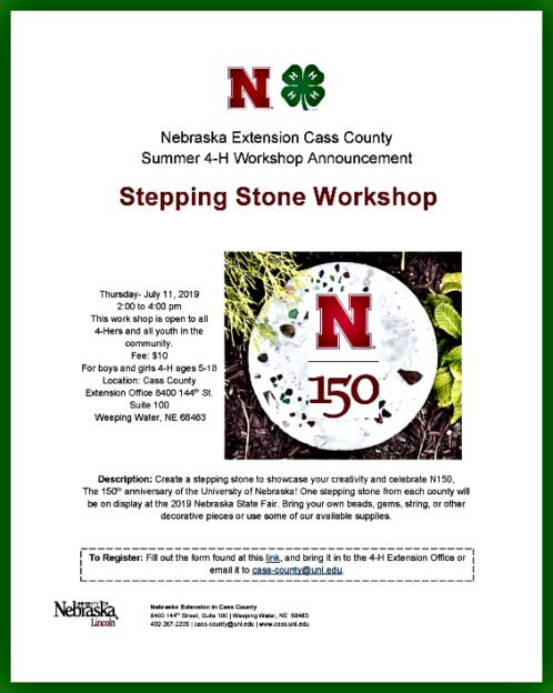 2019 06 26 4 H Stepphing Stone Workshop