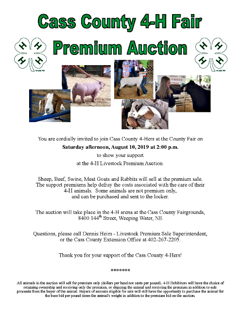 2019 07 31 4 H Livestock Auction