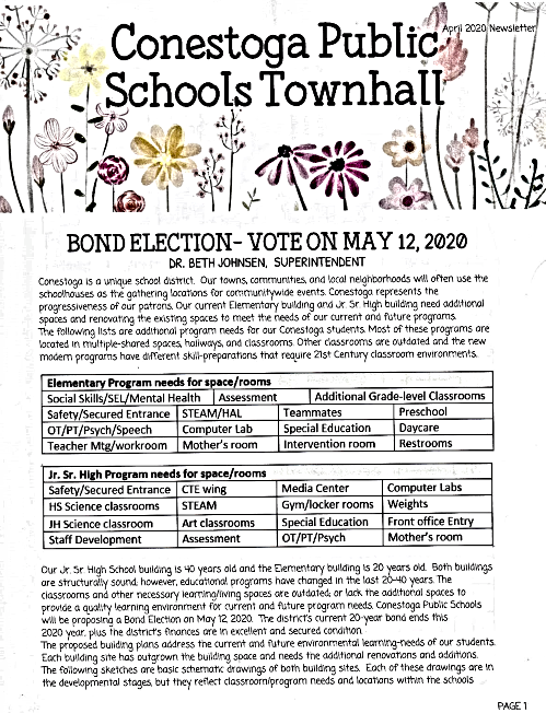 2020 04 15 CONESTOGA BOND ELECTION