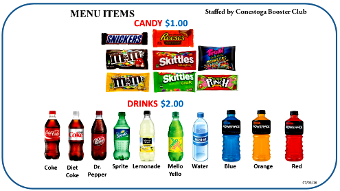 2016 06 29 Conestoga MFF drink items