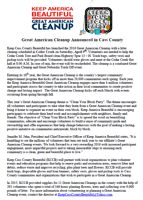 2016 04 06 KCCB Grt American Cleanup