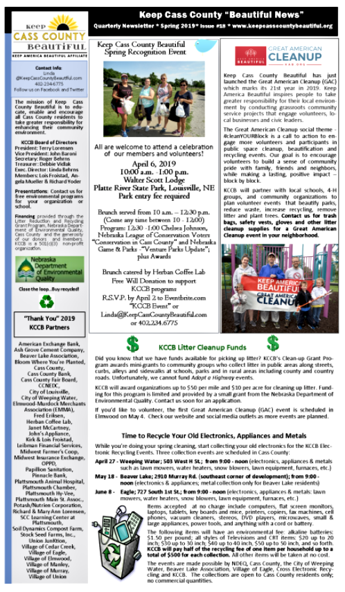 2019 03 27 KCCB Spring Newsletter pg. 1 1