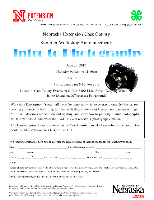 2016 06 29 Intro to Photography