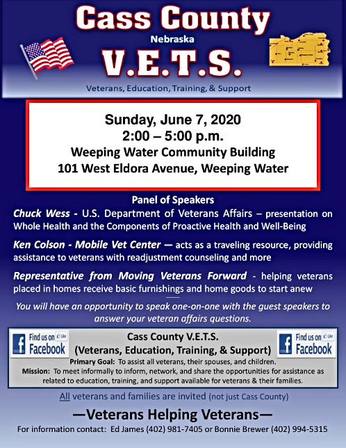 2020 03 11 WW Cass County VETS June 7 2020