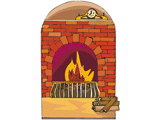 winter fireplace