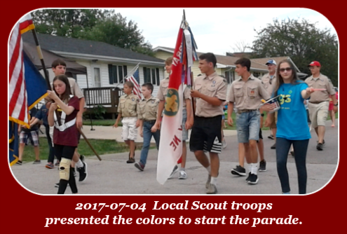 2017 07 04 Scouts carry colors
