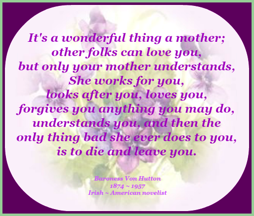 2016 05 04 Mothers day quote violets