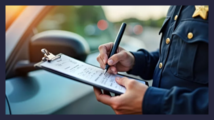 POLICE WRITING TICKET