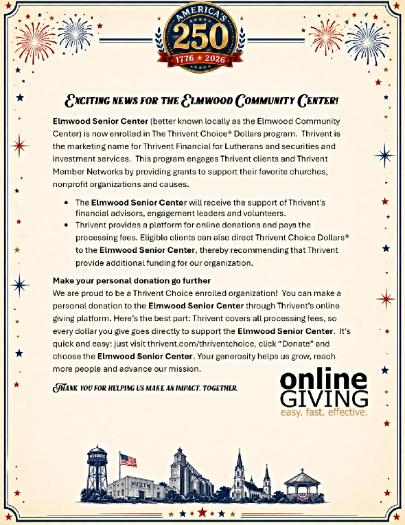 2026 07 01 Elmwood Comm Sr Center