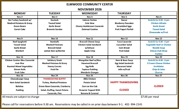 2026 10 28 ELM CC Nov menus