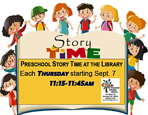 2023 10 18 ELM LIBRARY Story Time Door Poster 1