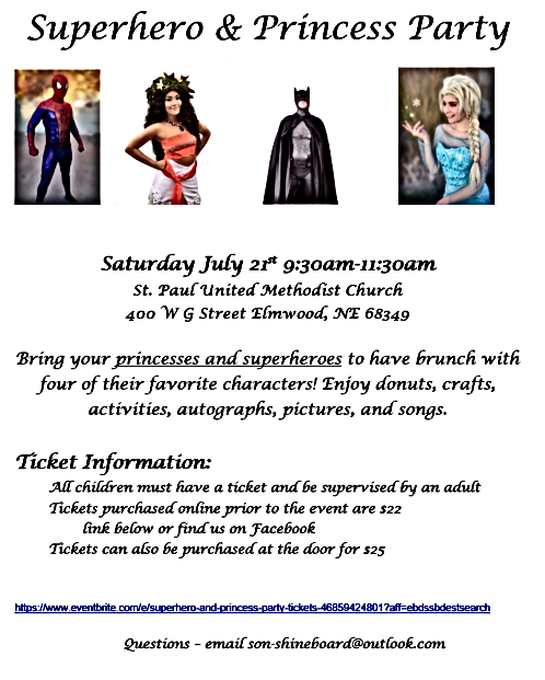 2018 07 11 ELM SPUMC SUPER HERO PRINCESS PARTY 1