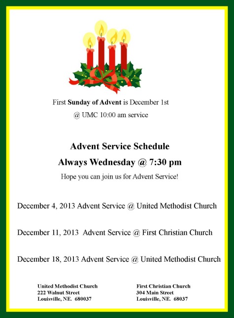 2013-27-11 Advent_Service_schedule