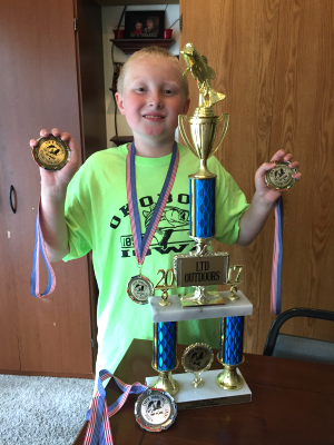 2017 09 09 Tyler Heisler w fish medals