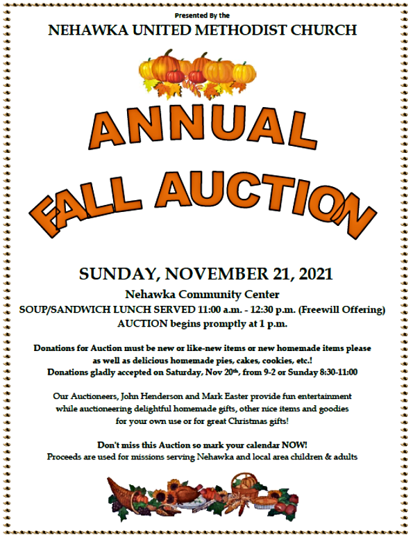 2021 11 03 NEH UMC Auction Flyer
