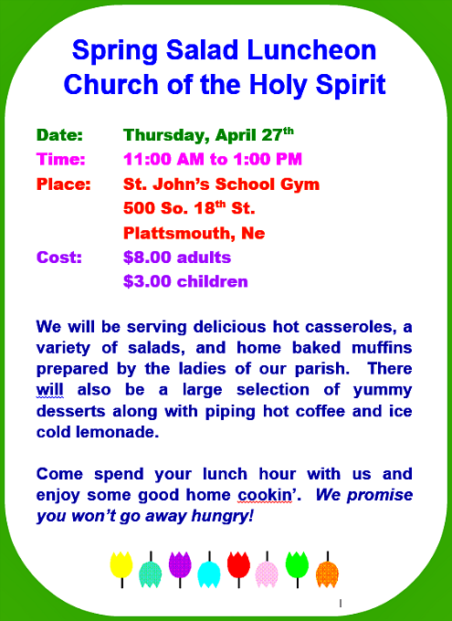 2017 04 12 PLT Holy Spirit luncheon