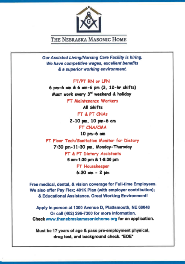 2021 06 23 MASONIC HOME JOBS 1