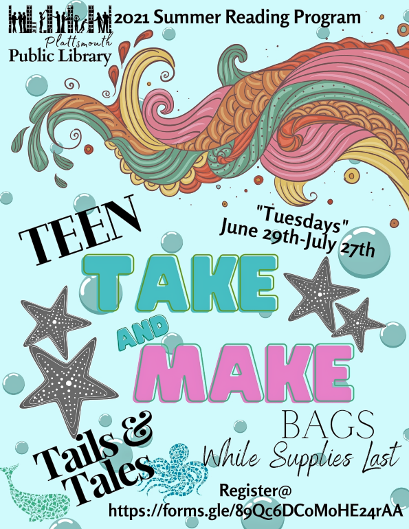 2021 07 14 PLT LIBRARY Teen Take and Make Sign