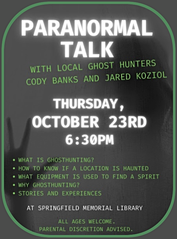 2025 10 22 SPR LIBRARY Paranormal talk