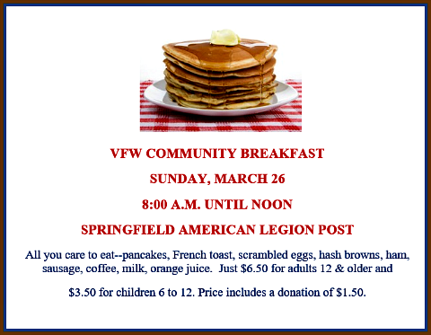 2017 03 15 SPR VFW COMMUNITY BREAKFAST