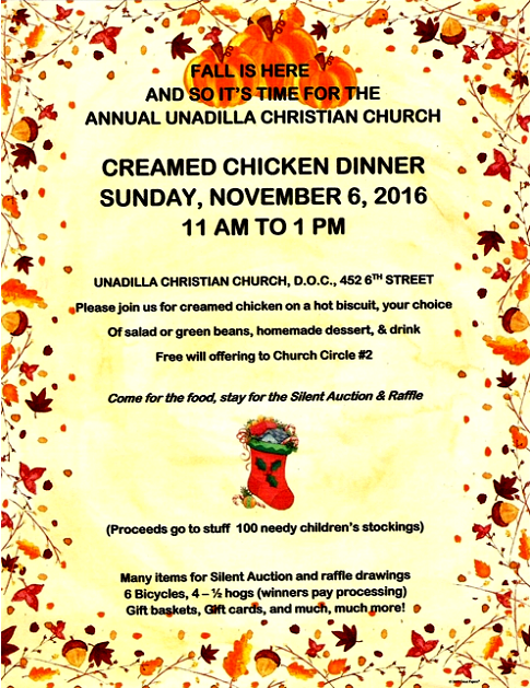 2016 10 26 Unadilla Christian Church dinner