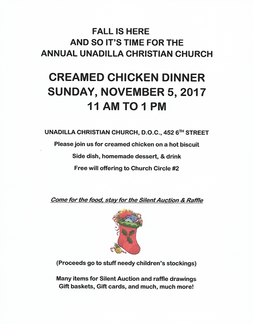2017 10 04 UNA Christian Church Crm Ckn Dinner