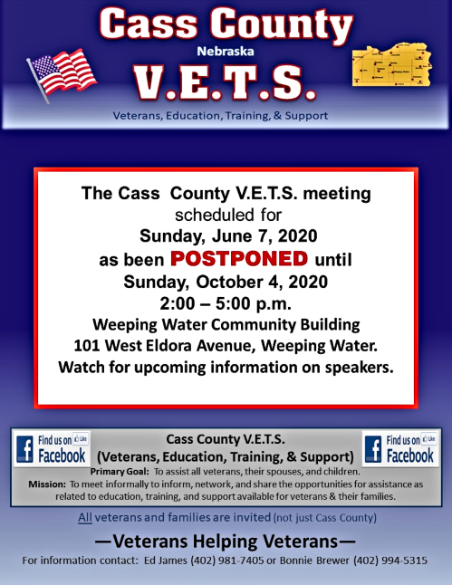2020 05 27 Cass County VETS June 7 2020 cancelled 1