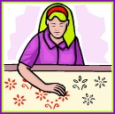 CLIP ART_LADY_BULLETIN_BOARD